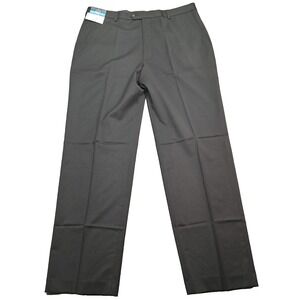 NEW Stafford Dress Pants Mens 42x34 Adjustec Waistband Stretches 2" CoolMax